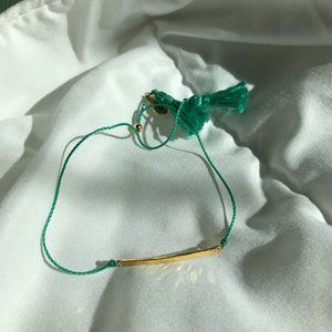 GORJANA - Women's Teal Gold Power Slide Bracelet